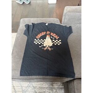 Comfort Colors Creep It Real Skater Ghost Halloween graphic t-shirt men's large